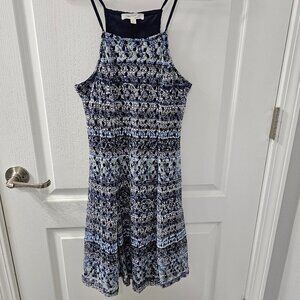 Love Fire Fit & Flare A Line Casual Flirty Blue Dress Lined Junior S